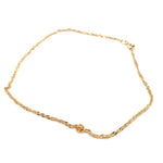 9CT YELLOW GOLD 27CM SINGAPORE TWIST ANKLET