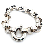 21CM SILVER ROUND BELCHER LINK BRACELET