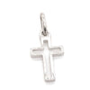 18CT WHITE GOLD PATTERNED CROSS PENDANT