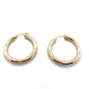 9CT YELLOW GOLD ROUND HOOP EARRINGS TW 1.6g