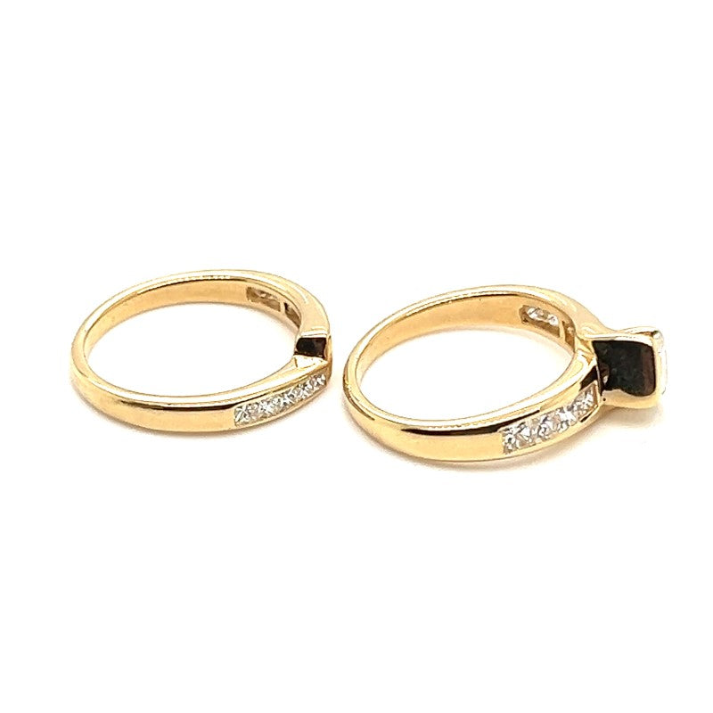 18ct YELLOW GOLD DIAMOND BRIDAL SET TDW: 1.5ct VAL: $6499