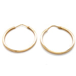14CT YELLOW GOLD ROUND HOOP EARRINGS TW 1.2g