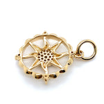 10CT YELLOW GOLD DIAMONDS SET IN SUN PENDANT