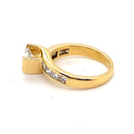 18CT YELLOW GOLD FORMED UP STYLE DIAMOND DRESS RING VALUED @ $5799