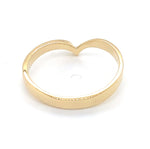 18CT YELLOW GOLD V SHAPED DRESS RING