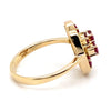 14CT YELLOW GOLD ROUND CUT RUBY DRESS RING VALUED @ $2299