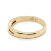 9CT YELLOW GOLD CHANNEL SET DIAMONDS IN CROSS OVER PATTERN DRESS RING