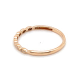 14CT ROSE GOLD DIAMONDS SET IN MARQUISE SHAPED SETTING DRESS RING