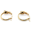 9CT YELLOW GOLD SAPPHIRE & DIAMOND HOOP EARRINGS