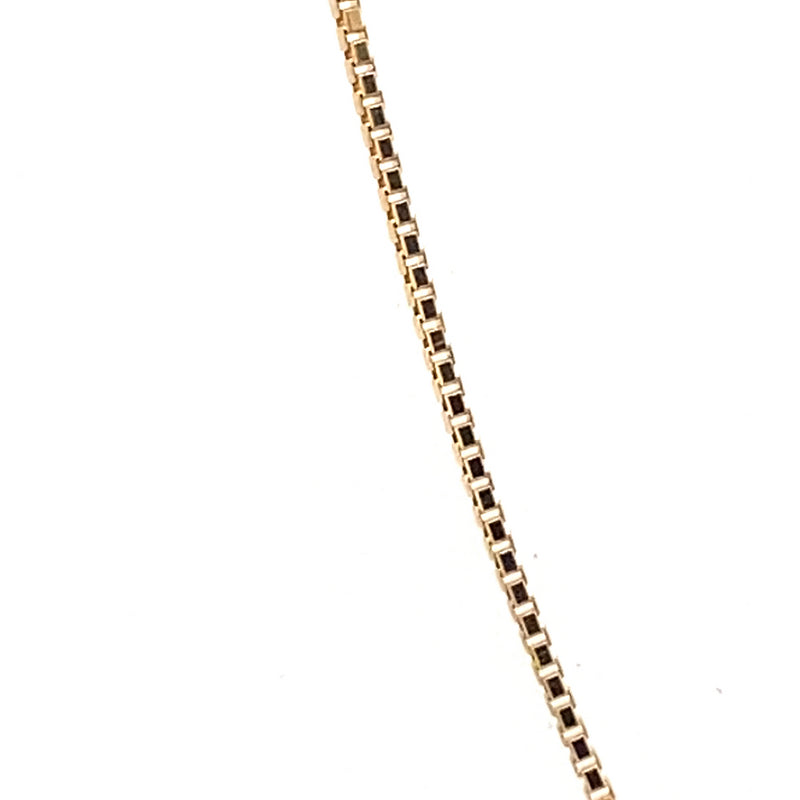 18CT YELLOW GOLD 45CM FINE BOX LINK CHAIN
