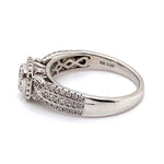 10CT WHITE GOLD FLOW UP STYLE DIAMOND DRESS RING VALUED @ $2599