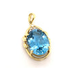 14CT YELLOW GOLD TOPAZ & DIAMOND PENDANT VALUED @ $1999