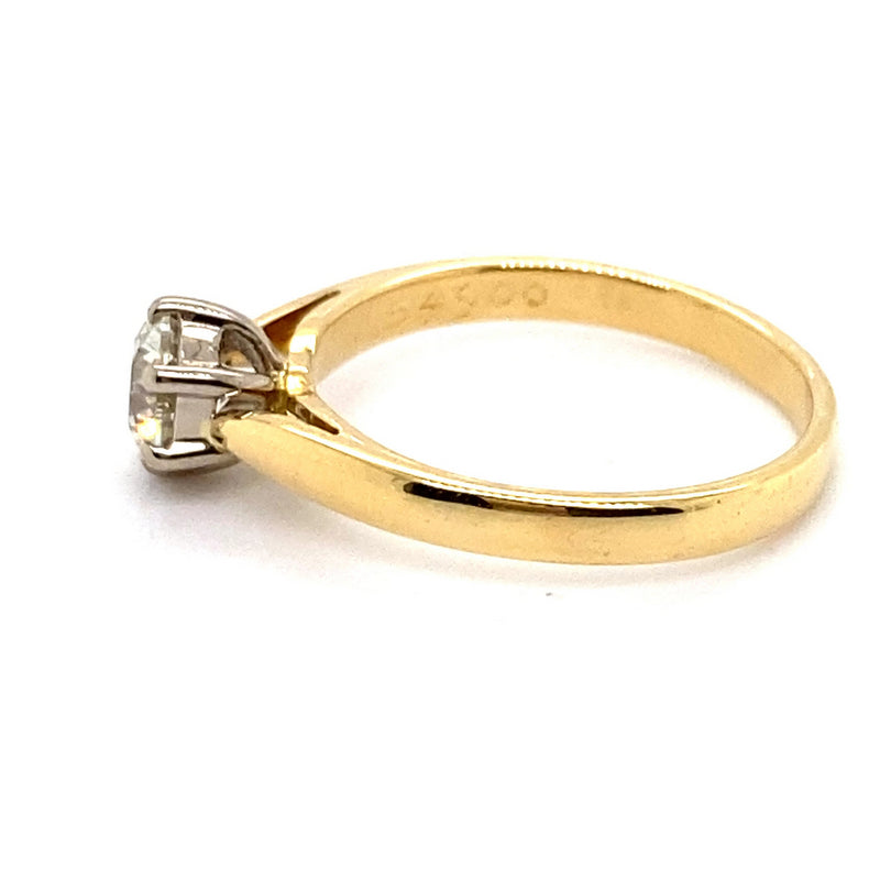 18CT YELLOW & WHITE GOLD FLOW UP STYLE DIAMOND DRESS RING VALUED @ $9999