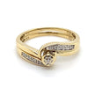 9CT YELLOW GOLD DIAMOND BRIDAL SET RINGS