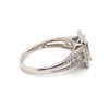 9CT WHITE GOLD SPLIT SHOULDER DIAMOND DRESS RING VALUED @ $3499