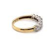 9CT YELLOW & WHITE GOLD THICKENED TOP DIAMOND DRESS RING VALUED @ $1999
