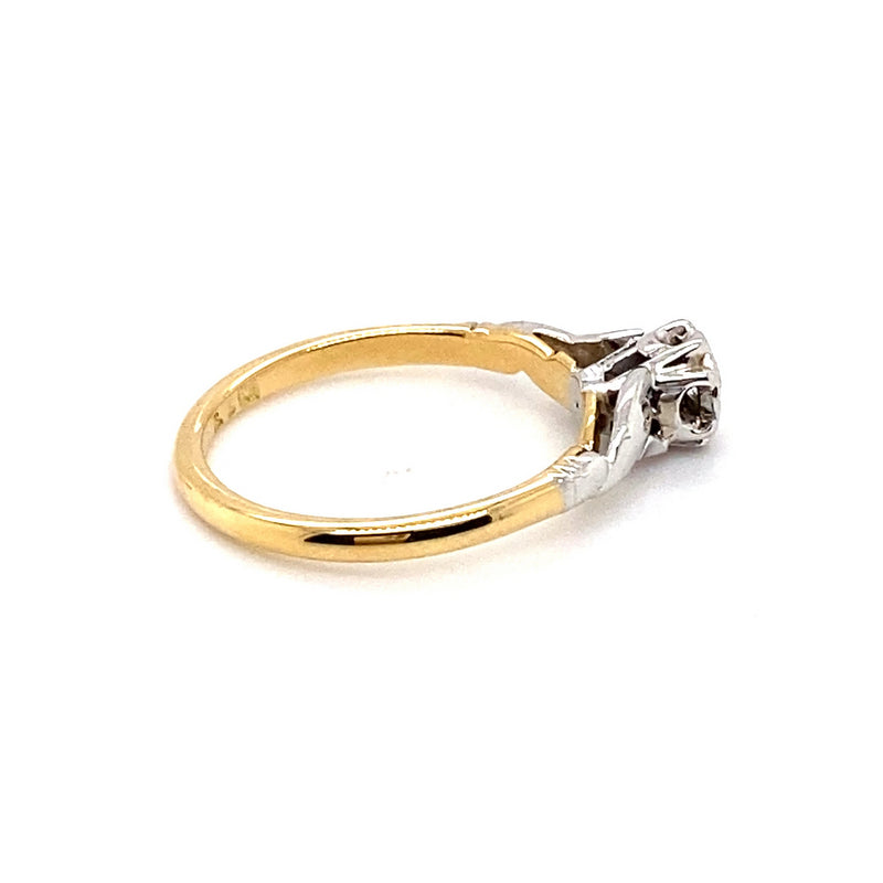 18CT YELLOW & WHITE GOLD FLOW UP STYLE DIAMOND DRESS RING VALUED @ $1899