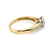 9CT YELLOW & WHITE GOLD FLOW UP STYLE DIAMOND DRESS RING VALUED @ $2099