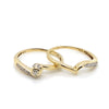 9CT YELLOW GOLD DIAMOND BRIDAL SET RINGS