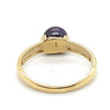 9CT YELLOW GOLD DYED CULTURED PEARL SET IN RING