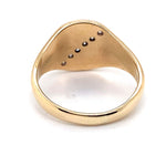 9CT YELLOW GOLD THICKENED TOP DIAMOND MENS DRESS RING VALUED @ $2199