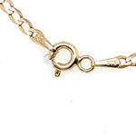 9CT YELLOW GOLD 48CM FLAT OPEN DIAMOND CUT CURB LINK CHAIN