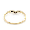 9CT YELLOW GOLD DIAMONDS CHANNEL SET IN THE V SHAPED RING