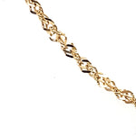 9CT YELLOW GOLD 27CM SINGAPORE TWIST ANKLET