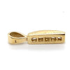 9CT YELLOW GOLD CHANNEL SET CUBIC ZIRCONNIA PENDANT