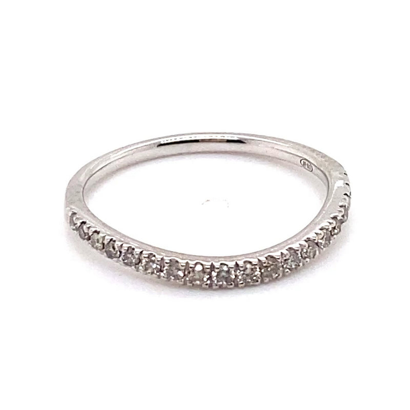 18CT WHITE GOLD FITTED THICKENED TOP STYLE DRESS RING VALUED @ $1799
