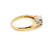 18CT YELLOW & WHITE GOLD THICKENED TOP DIAMOND DRESS RING VALUED @ $4799