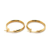 9CT YELLOW GOLD FLAT HOLLOW HOOP EARRING