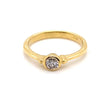 18CT YELLOW GOLD BEZEL SET DIAMOND DRESS RING VALUED @ $1899