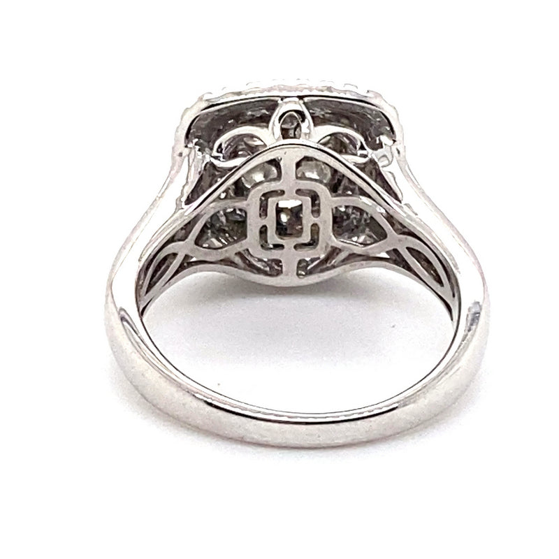 10CT WHITE GOLD FLOW UP STYLE DIAMOND DRESS RING VALUED @ $4199