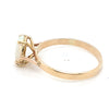 9CT YELLOW GOLD WHITE OPAL DRESS RING
