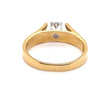 18CT YELLOW & WHITE GOLD SPLIT SHOULDER DIAMOND DRESS RING VALUED @ $2799