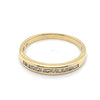 9CT YELLOW GOLD CHANNEL SET DIAMOND DRESS RING
