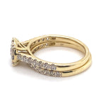 9CT YELLOW GOLD FLOW UP STYLE DIAMOND BRIDAL SET VALUED @ $3099