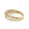 9CT YELLOW GOLD DIAMONDS SET IN CLUSTER SETING WITH FILIGREE SHOULDERS RING
