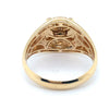 9CT YELLOW GOLD DIAMONDS SET IN EYES OF THE LION RING