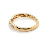 9CT YELLOW GOLD DIAMONDS SET IN V SHAPE DRESS RING