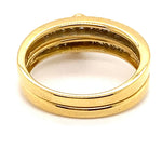 18CT YELLOW & WHITE GOLD WRAP AROUND STYLE DIAMOND BRIDAL SET VALUED @ $3399
