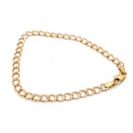 9CT YELLOW GOLD 18CM CURB LINK BRACELET