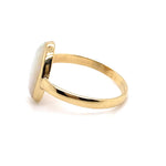 9CT YELLOW GOLD OVAL CABOCHON CUT OPAL DRESS RING VALUED @ $1899