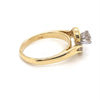 18CT YELLOW & WHITE GOLD WRAP AROUND STYLE DIAMOND DRESS RING VALUED @ $3099