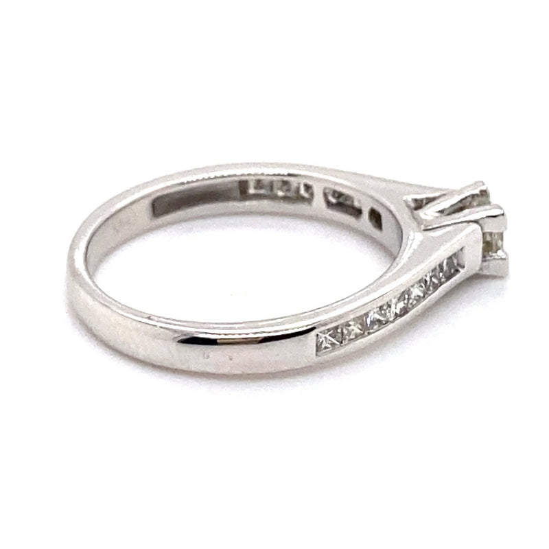 14CT WHITE GOLD THICKENED TOP DIAMOND DRESS RING VALUED @ $3099