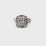 10CT WHITE GOLD FLOW UP STYLE DIAMOND DRESS RING VALUED @ $4199