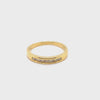 18CT YELLOW GOLD CHANNEL SET DIAMOND DRESS RING VALUED @ $2899