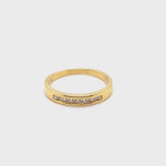 18CT YELLOW GOLD CHANNEL SET DIAMOND DRESS RING VALUED @ $2899
