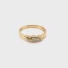 18CT YELLOW GOLD BEZEL SET DIAMOND DRESS RING VALUED @ $1699